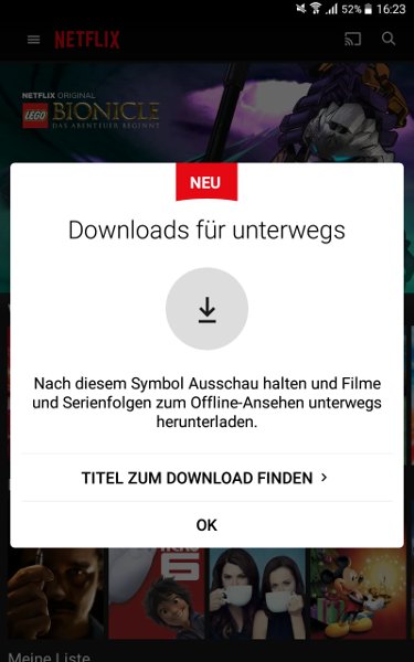 Start der neuen Netflix App